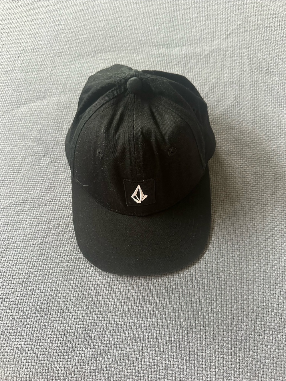 Volcom Black Kids Baseball Cap with White Logo Patch
